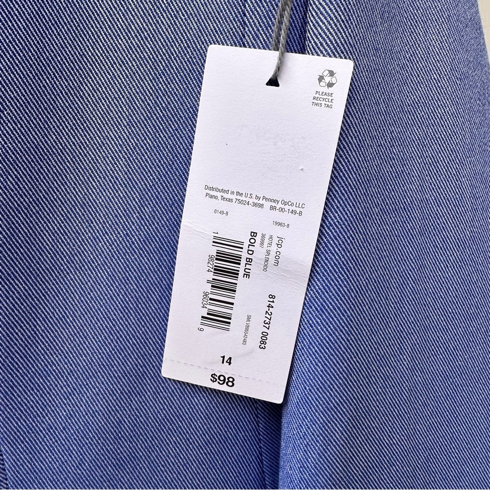 NWT Liz Claiborne Kate Blue Womens Sz 14 Jacket Blazer Suit  Regularly Fit $98 - Picture 4 of 9